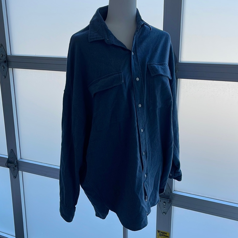 Frank and Eileen Mcloughlin Utility Shirt button down Blue
